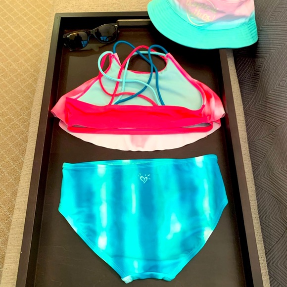 🏊🏻‍♀️Justice🍉 Two Piece Bathing Suit - Picture 4 of 6